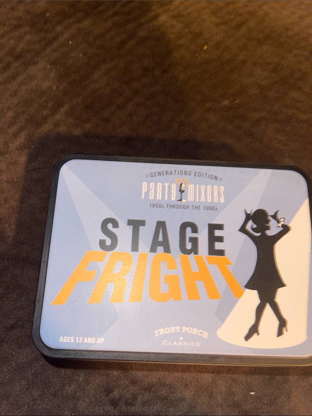 Stage Fright Party Game - Blue and Yellow